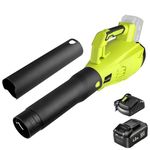 SnapFresh Cordless Leaf Blower - 20V Upgrade 350 CFM Cordless Leaf Blower with 4.0Ah Battery & Fast Charger, Electric Battery Powered Leaf Blower for Yard Porch Garden