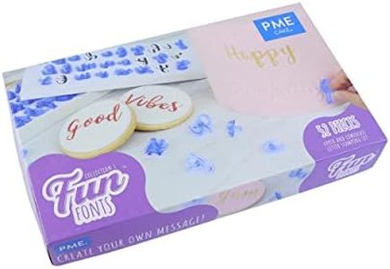 PME Alphabet Stamp Set of 52, Upper And Lower Case, Collection 1 Fun Fonts-Timbro dell'alfabeto 52, Custodia Superiore e Inferiore, Collezione 1