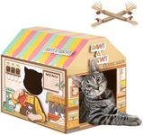 SEKAM Cardboard Cat House with Scra