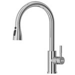 APPASO Kitchen Taps with Pull Out Spray, Kitchen Sink Mixer Tap 360° Swivel, Kitchen Mixer Tap with 3 Spary Modes, Mixer Tap for Kitchen, Kitchen Faucet Stainless Steel Chrome