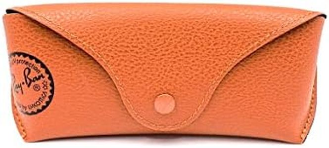 Ray-Ban Brown Sunglass Eyeglass Case + Bundle with eSHADES Luxury Eyewear Kit, Orange, M