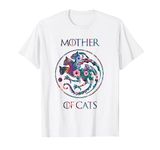 Mother of Cats Shirt With Flower Art Cat Lovers Gift T-Shirt