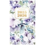 AT-A-GLANCE 2025-2026 Planner, 3-1/2" x 6", Pocket Size, 2 Year Monthly Planner, Badge, Floral (1722F-021-25)