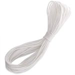 H&S 20 Meters Picture Hanging Cord - 2.5mm Super Strong Nylon White Rope for Photo Frame Mirror Hold Up to 30Kg - Nylon Picture Hanging Cord - Frame Hanging Cord - Cord for Picture Hanging