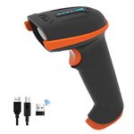 Tera Barcode Scanner 2D Wireless Wired with Battery Level Indicator 1D 2D QR Digital Printed Bar Code Reader Cordless Handheld Plug and Play Barcode Scanners for Warehouse Supermarket D5100