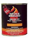 Stove Bright Satin Black Brush - On 1200 Degree Paint - Pint