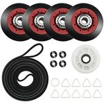 Upgrade 4392067 Dryer Repair Maintenance Kit -Perfect for Whirlpool Cabrio Duet Maytag Bravos XL Kenmore Elite Dryer Parts,with WPW10314173 Drum Roller&661570V Belt&Idler Pulley TOMOON