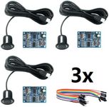 WWZMDiB 3Pcs JSN-SR04T Integrated Ultrasonic Distance Measuring Sensor Transducer Module Waterproof