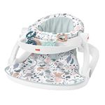 Fisher-Price Portable Baby Chair with Tray and 2 Baby Toys, Sit-Me-Up Floor Seat, Pacific Pebble