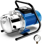 FOTING 1.6HP Shallow Well Pump, 1500GPH 115V Portable Garden Pump, Jet Pumps 147FT, Stainless Steel Water Transfer Household Draining Irrigation Pumps for Garden Lawn Farm