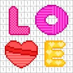 Valentine Pixel Art Coloring Book-P