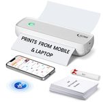 SEZNIK Portable Inkless A4 Thermal Printer | Portable Mini Printer | USB, Bluetooth Printer Android iOS | 1 Year Warranty (ProHD-304dpi-White)
