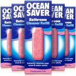 OceanSaver Eco Multi-Surface Bathroom Cleaner - 5x 10ml Refills | Powerful Just Add Water Toilet, Sink & Shower Watermark & Cleaning Spray | Plant Based, Plastic & Cruelty-Free | Pomegranate Scent