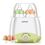 Supvox Bottle Warmer Sterilizer For Babies Milk Electric 6 In 1 Sterilizer For Feeding Bottles With 8-15 Mins Fast Warming, 24H Keep Warm Food Heating Timer,1 Count,Green