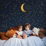 (Gold) - Melissalove 120 Gold Star Constellation Wall Decal Kids Bedroom Removable Decoration Outer Space Nursery Sticekrs Zodiac Astronomy Art Mural Decor ZB162 (Gold)