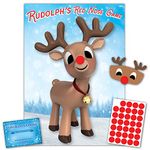 Christmas Family Game – RUDOLPH’S RED NOSE GAME | 35 Players | Prize | XL Poster Included for Kids, Office Christmas Party, Stocking Filler or Elf on the Shelf Ideas