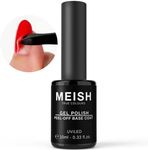 MEISH Peel Off Base Coat Gel Nail Polish 10ml UV LED Light Vegan HEMA Free Cruelty Free 11-Toxic Free Damage Free Acetone Free Made in Japan