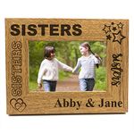 Sisters Sentiment Personalised Photo Frame Gift (5 x 7 Inch)