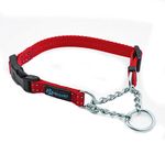 Max and Neo Stainless Steel Chain Martingale Collar - We Donate a Collar to a Dog Rescue for Every Collar Sold (X-Small, RED)