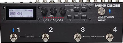 BOSS Ms-3 Multi Effects Switcher, A Compact Professional Pedalboard, 112 Built-In Effects Types for Guitar And Bass, Midi-Enabled Effects & Built-In Tuner