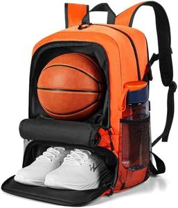 SunStride Basketball Backpack,Basketball Bag with Ball & Shoe Compartment