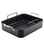 KitchenAid - Hard Anodized Roasting Pan with Removable Rack (33 x 40cm/13 x 15.75in)