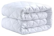 Caroline Shatuik King Size Mattress Protector fitted Quilted Extra Deep 40cm Stretch Skirt Anti Allergy,Mattress Cover (152 x 200) Not-Waterproof