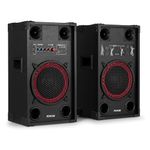 Fenton SPK-110 10" Active Bluetooth Home Party Speaker Set, 600W Audio System with Wireless Playback, Beginner DJ Speaker Package for Parties, Karaoke & Music Playback, Remote Included