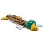 Outward Hound Kyjen 32042 Squeaker Matz Mallard 16-Squeaker Plush Squeak Toy Dog Toys, Large, Brown