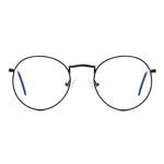 NSSIW Blue Light Glasses for Women and Men Premium Round Frame Blue Ray Glasses for Computer and Gaming with Anti Eye Strain (Black)