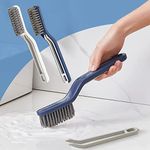 Bennort Multifunctional Floor Joint Brush, Cleaning Brush with Hard Bristles, Long Handle with Clip, Mould Remover, Clip Hair,Wall Tiles, Rails, Window Frames Grout Brush for Bathroom, Kitchen, Flo