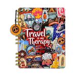 DOODLE Hard Bound Spiral Notebook Diary with Bookmark Dangler and Sticker Pages I B5 I Undated I 160 Ruled Pages I 80 GSM (Travel Tales)