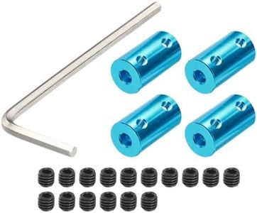 uxcell 5mm to 8mm Shaft Coupler Rigid Coupling Connector L25mm x D14mm Aluminum Alloy for 3D Printers DIY Encoder with 16 Screws & Spanner - 4 Pcs