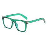 NIDOVIX Trendy Square Blue Light Blocking Glasses for Men Women, Fashion Frame Non-prescription Computer Glasses (Green)