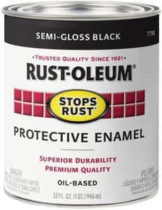 Rust-Oleum Stops Rust Protective Enamel 946ml Semi-Gloss Black - #1 Rust-Preventative Paint for Indoor/Outdoor Use, Durable & Corrosion-Resistant, Perfect for Metal Surfaces, Long-Lasting Protection