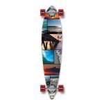 YOCAHER Punked Graphic Pintail Complete Longboard Skateboard, Seaside, 40 x 9-Inch