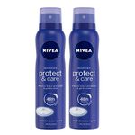 Nivea Protect and Care Deodorant, 150ml (Pack of 2)