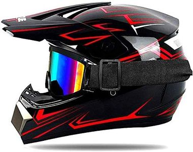 Motocross Kids Children Helmet D.O.T Certification Youth Quad Crash DH Full Face Off Road Downhill Dirt Bike MX ATV Motorbike Helmet for Boy Girls,Red,M(54~55cm)