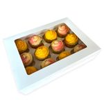 Bake Pro | 5 x Premium 12 Cupcake Box | WHITE | Recyclable | Easy Pop Up Construction | Adjustable Insert for Cupcakes or Muffins | Made in the UK