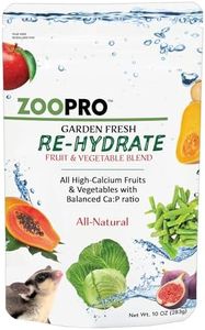 Exotic Nutrition Garden Fresh Re-Hydrate - High Calcium Dried Fruit & Vegetable Mix - for Sugar Gliders, Marmosets, Parrots, Conures, Iguanas, Turtles, Lizards, Bearded Dragons, & Other Small Pets