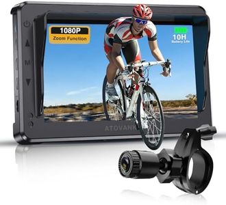 Bicycle Rear View Camera with Zoom Function, 10-Hour Battery Life