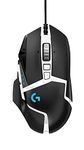 Logitech G502 Hero High Performance Gaming Mouse Special Edition, Hero 25K Sensor, 25 600 DPI, RGB, Adjustable Weights, 11 Programmable Buttons, On-Board Memory, PC/Mac - Black/White