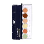 C2P Pro Concealer for Face Makeup, Ultra HD 6 in 1 Camouflage Color Corrector Foundation Palette | Waterproof, Long Lasting & Full Coverage for Oily Skin | Dermashield Makeup Palette - 21g