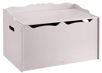 Amazon Basics – Wooden Toy Box, Grey, 76.2 x 45.7 x 48.3 cm