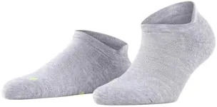 FALKE Women's Cool Kick Sneaker Socks, Breathable, Cooling Effect, Polyester, Ankle Length, Everyday Casual, Grey (Light Grey 3400), 8-9.5, 1 Pair