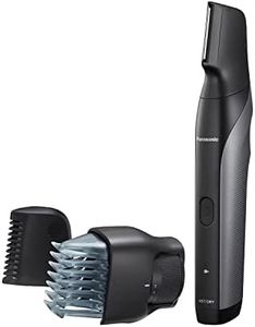 Panasonic Wet/Dry Cordless Electric Body Groomer/Hair Trimmer with 2 Comb Attachments, Multi-Directional Shaving in Sensitive Areas, Black (ER-GK80-S541)