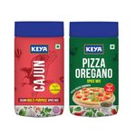 Keya Pizza Oregano Spice Mix 80g | Keya Cajun Spice Mix 95g | Pack of 2