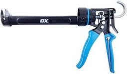 OX Tools Pro OX-P044410 10 Ounce Heavy Duty Caulk Gun, 12:1 Thrust Ratio, 10 oz Caulking Gun, Caulk Dispenser, Sealant Gun, Adhesive Glue Gun