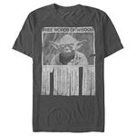 STAR WARS Men's Yoda Words of Wisdom T-Shirt - Charcoal - Small