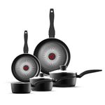 Tower T700314 SmartStart Gourmet 5 Piece Cookware Set with Easy Clean Aeroglide Non-Stick Coating, Oven Safe, Long Lasting, PFOA Free